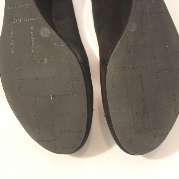 Black Suede Wedges - Picture 4 of 8